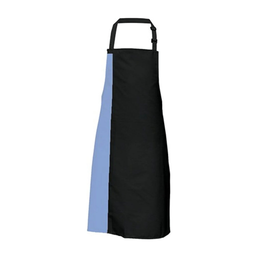 Tablier Original, noir et bleu ciel, de face