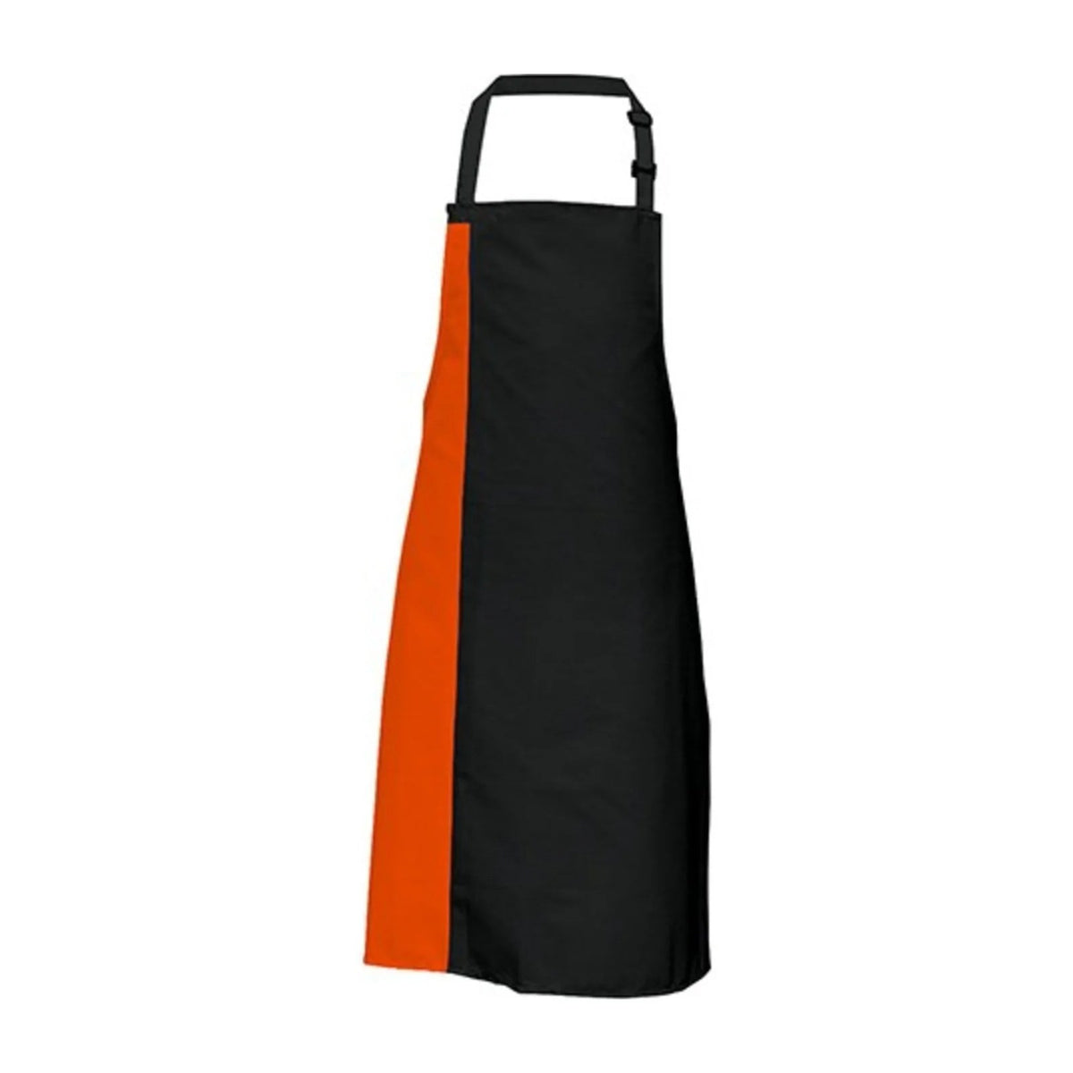 Tablier Original, noir et orange, de face