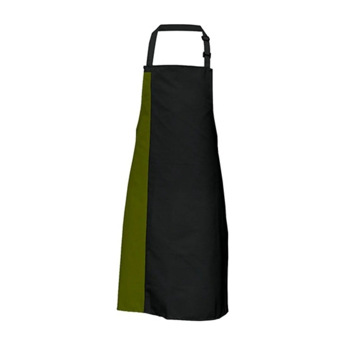 Tablier Original, noir et vert olive, de face