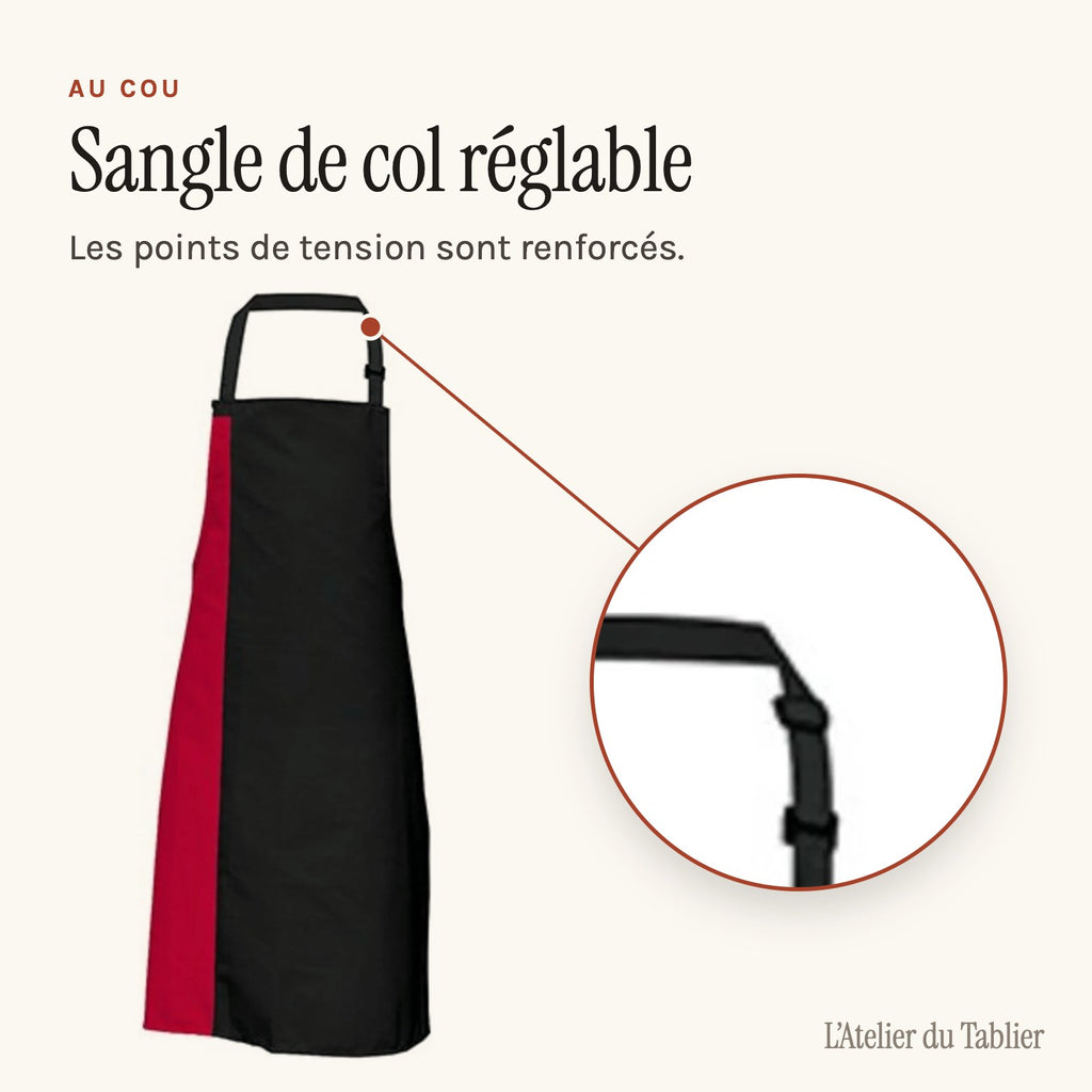 Tablier Original, sangle de col réglable