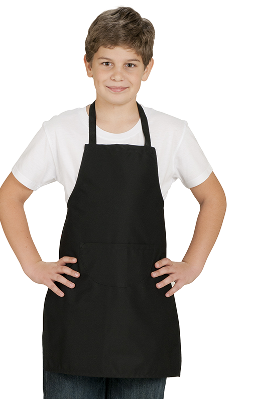 Tablier de cuisine pour petite fille, noir, photo portée