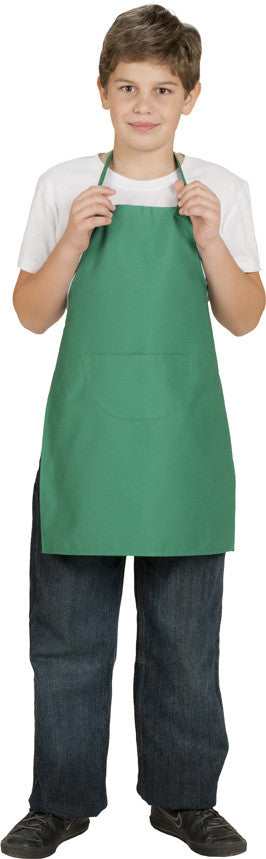 Tablier de cuisine pour petite fille, vert foncé, photo portée