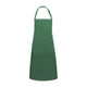 Delantal de cocina verde, color verde abeto, sobre fondo blanco