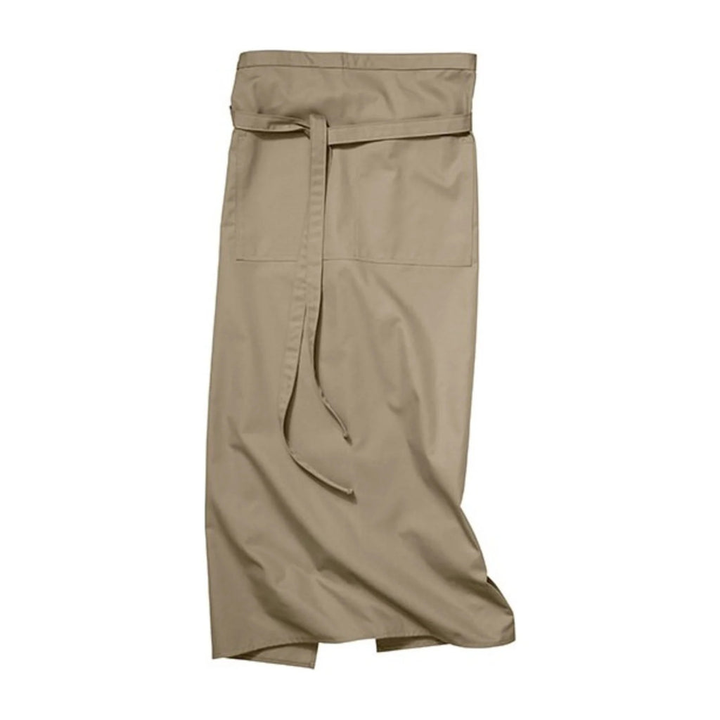 Bistroschürze für den Tresen, Khaki, Vorderansicht