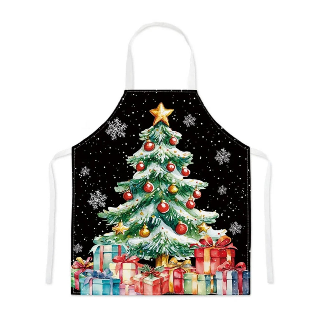 Tablier de Noël pas cher, pour adulte ou enfant, motif sapin, de face