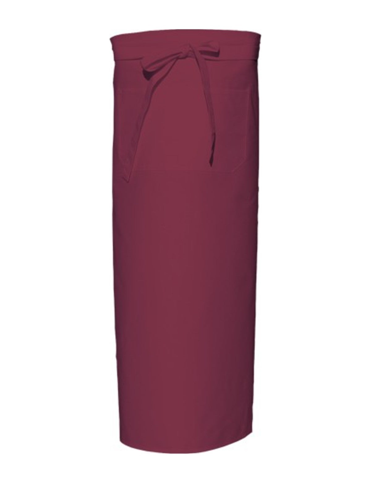 Tablier de sommelier long, bordeaux, de face