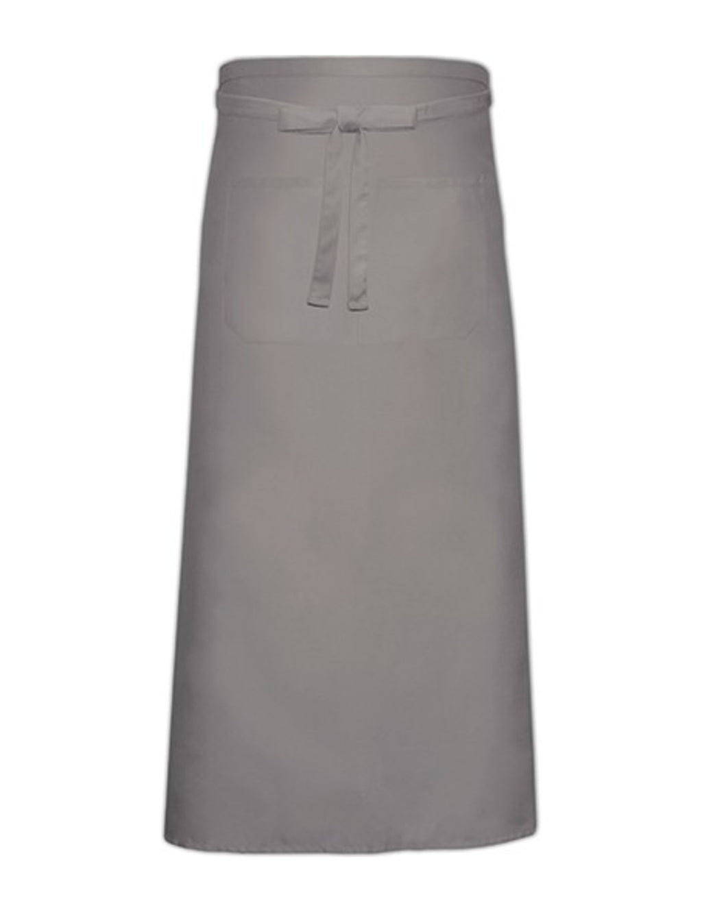 Tablier de sommelier long, gris souris, de face