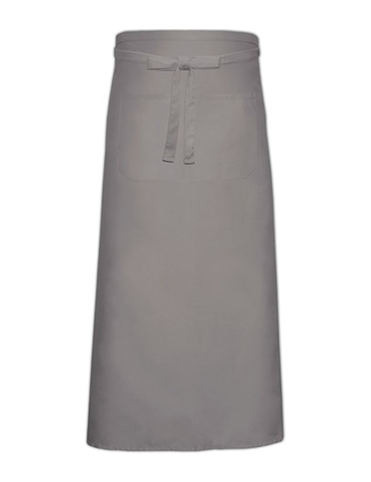Tablier de sommelier long, gris souris, de face
