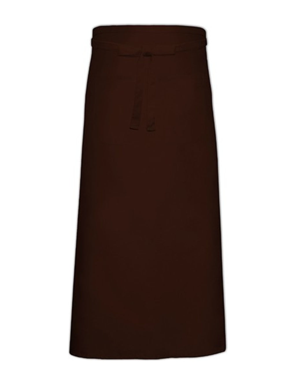 Tablier de sommelier long, marron, de face