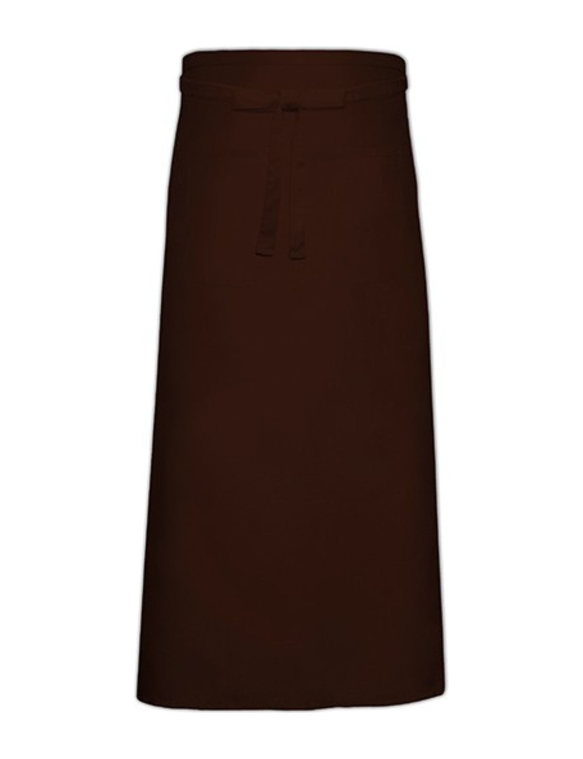 Tablier de sommelier long, marron, de face