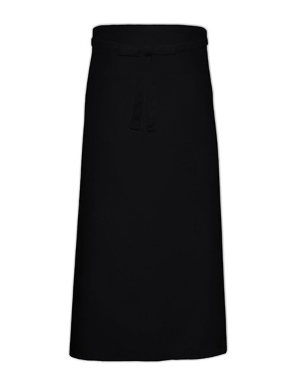 Tablier de sommelier long, noir, de face