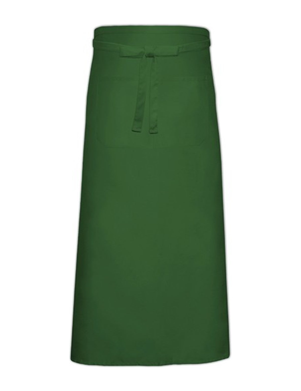 Tablier de sommelier long, vert bouteille, de face