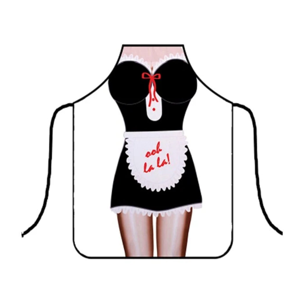 Tablier de soubrette, imprimé robe de soubrette