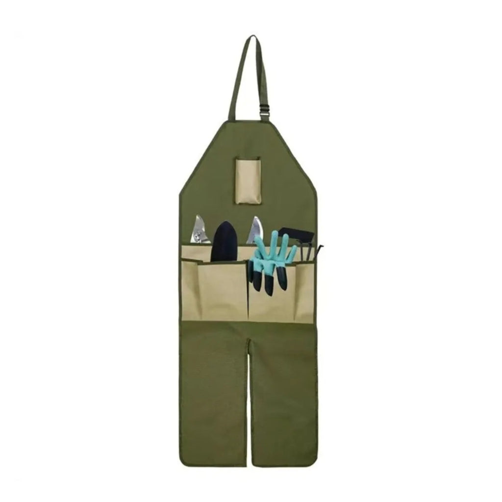 Gartenschürze zum Freischneiden, Hellgrün, gefüllte Taschen