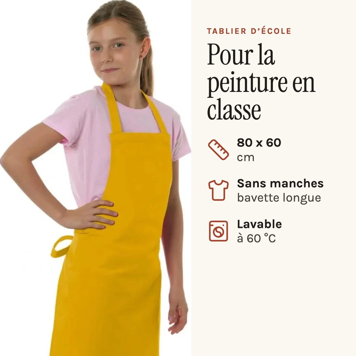 Kinderschürze für die Schule, die wichtigsten Merkmale