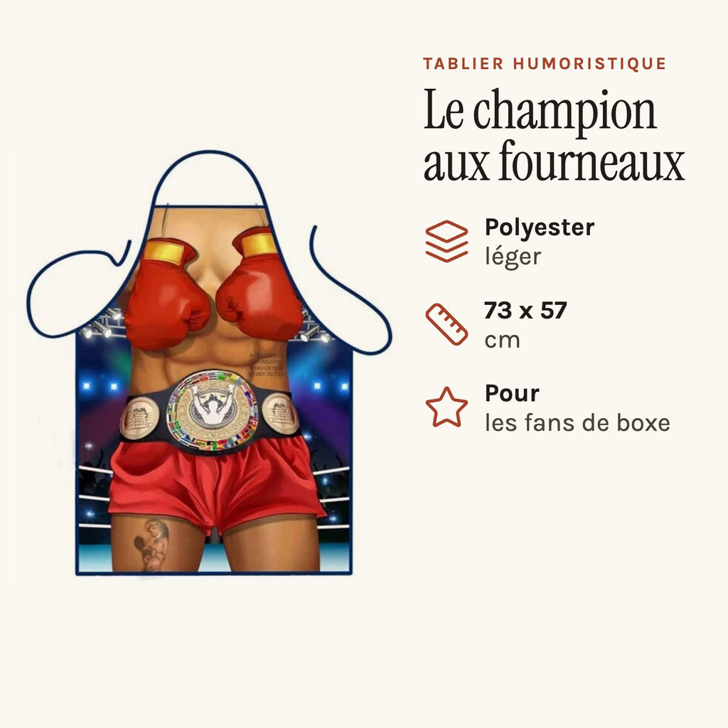 Lustige Schürze Boxer, Motiv Boxer