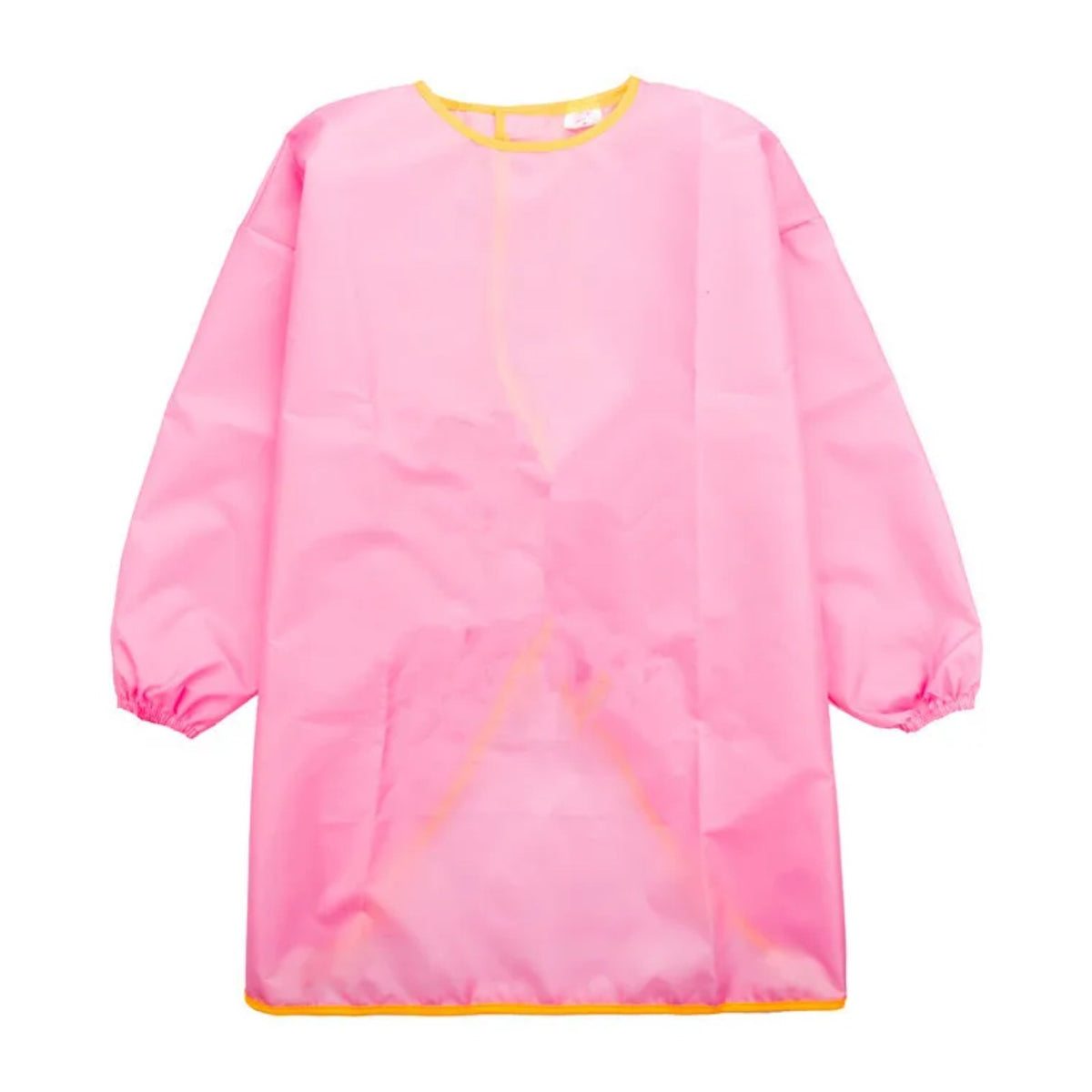 Blouse maternelle unie à manches longues, fermée par un scratch, rose, de face