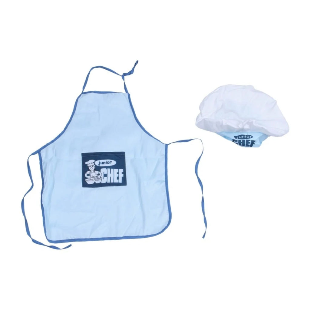 Kinder-Kochschürze Kleiner Koch, Blau, mit Kochmütze