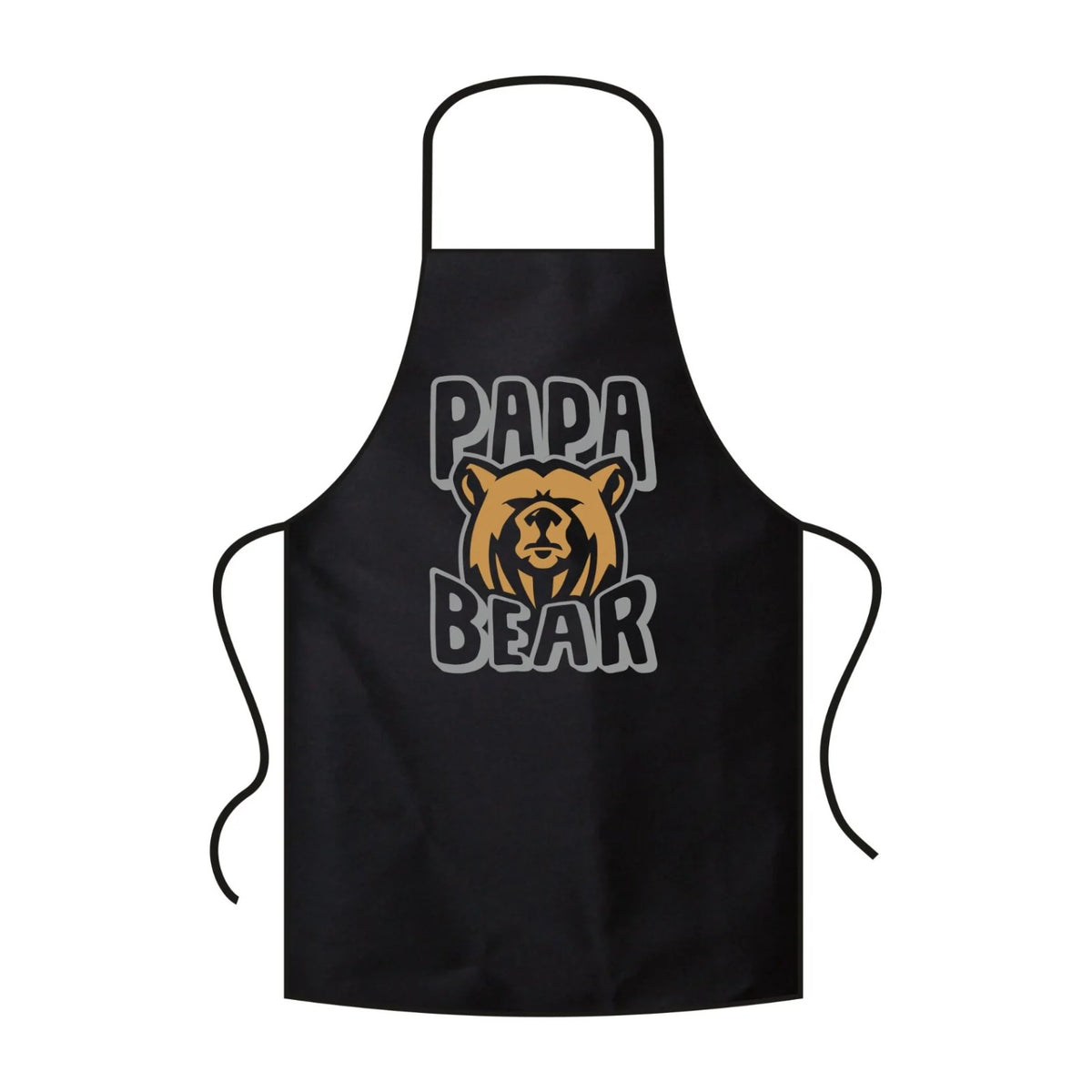 Kochschürze zum Vatertag „Papa Bear“, Schwarz