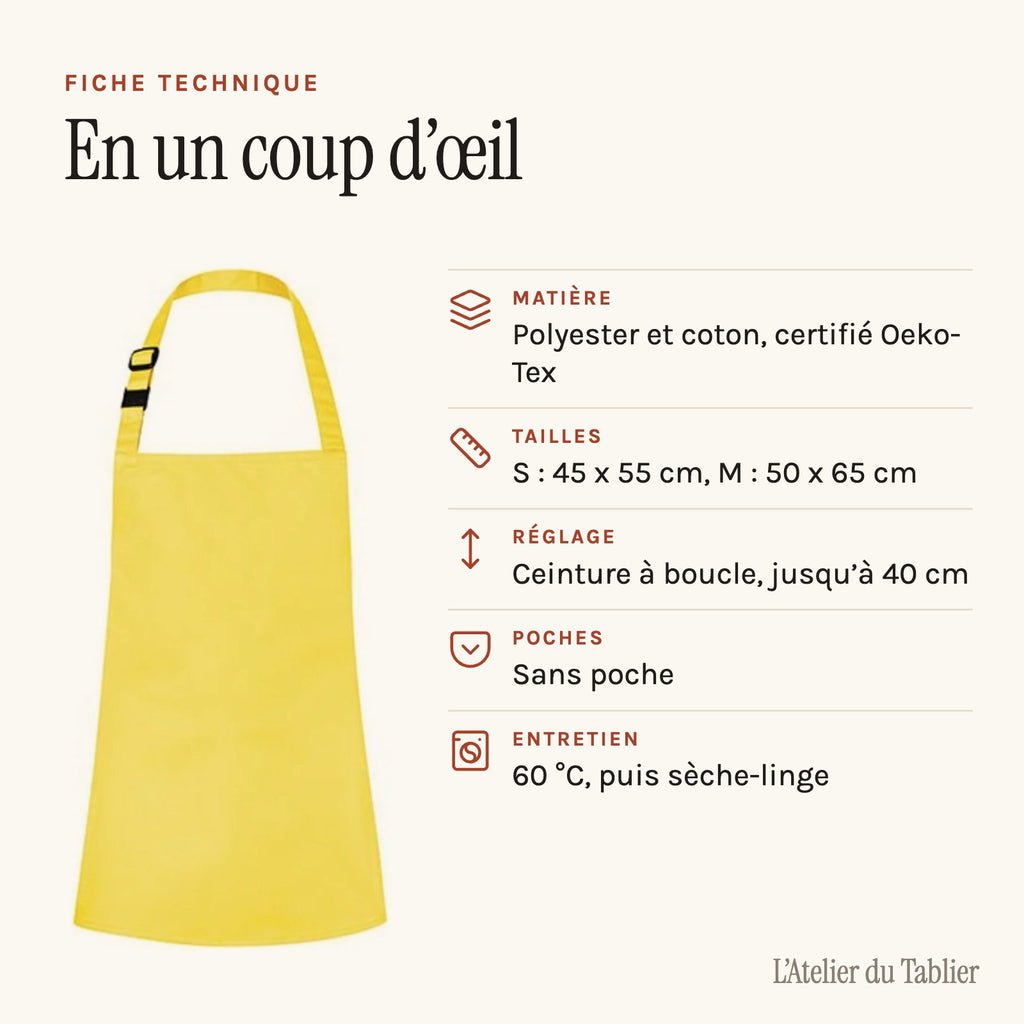 Kinderschürze Kleine Köchin, technisches Datenblatt