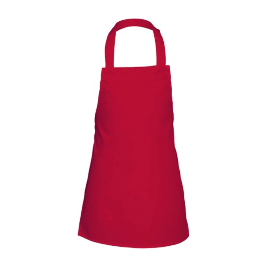 Grembiule per bambini maschietto, rosso, vista frontale