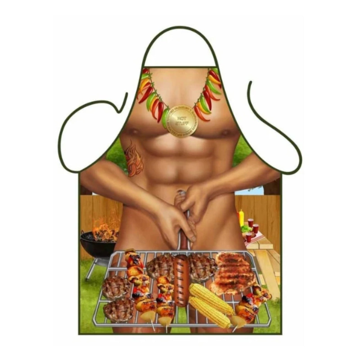 Tablier Barbecue Rigolo, imprimé