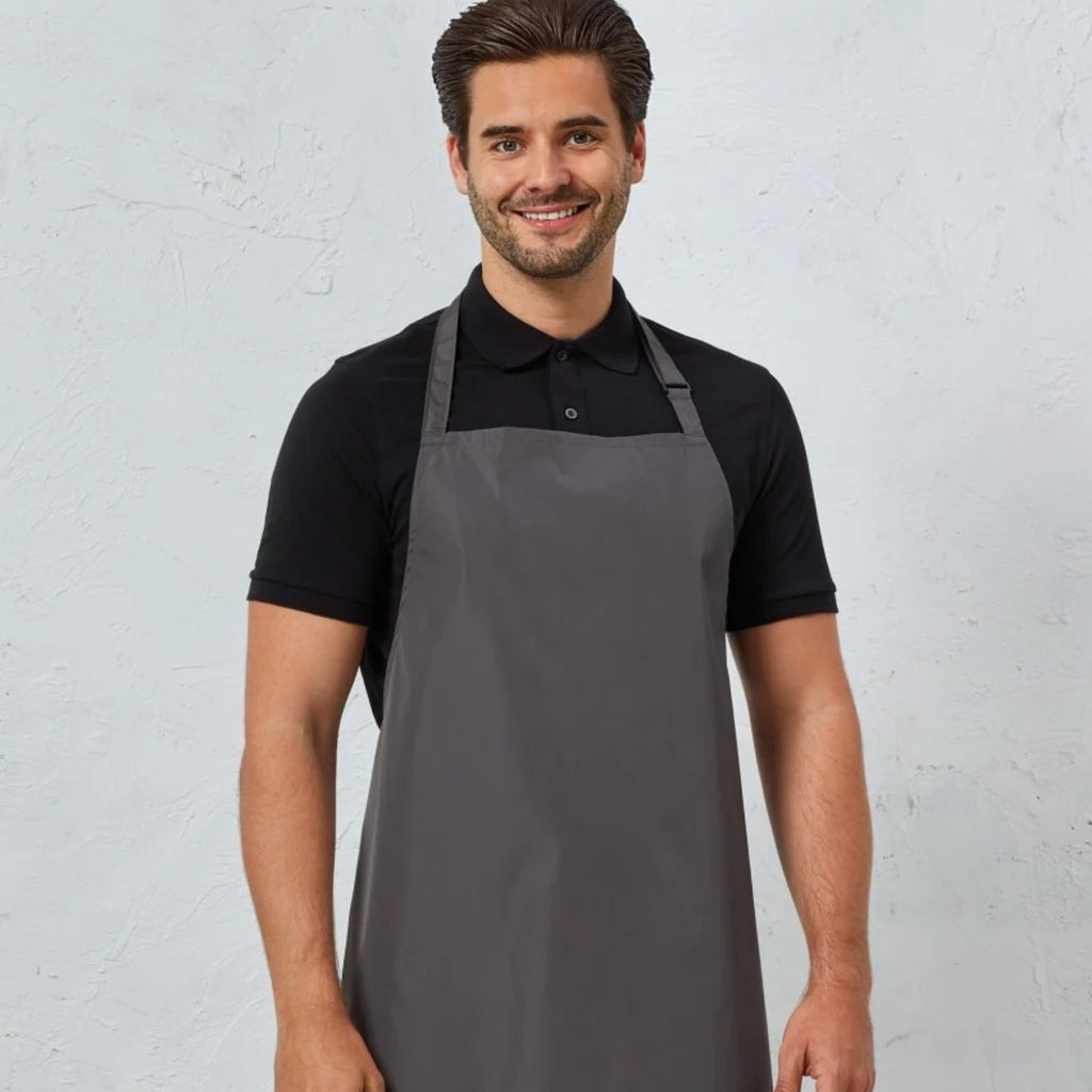 Tablier Imperméable, gris foncé, porté