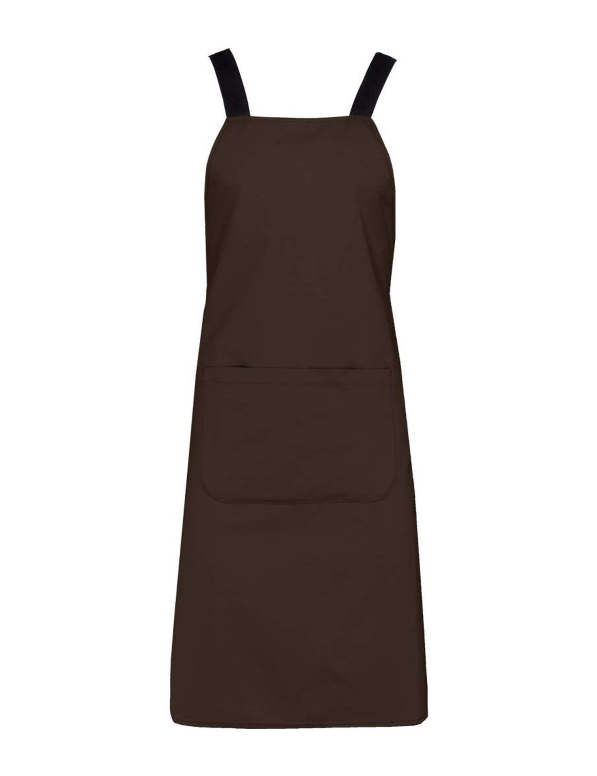 Tablier Japonais Croisé en Coton, chocolat, de face