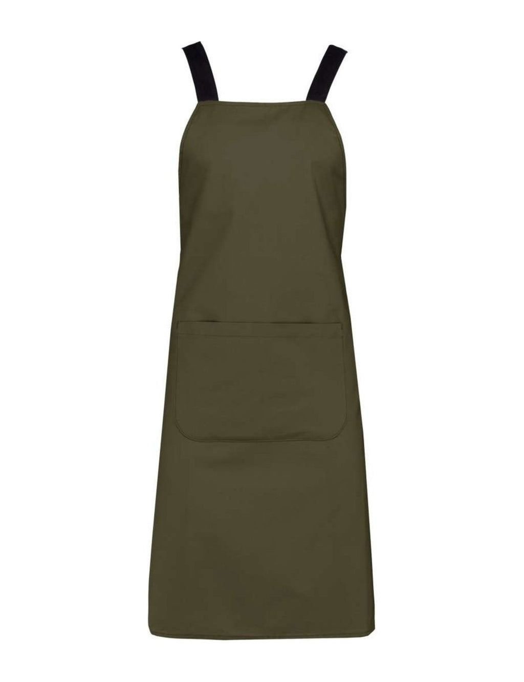 Tablier Japonais Croisé en Coton, vert mousse, de face