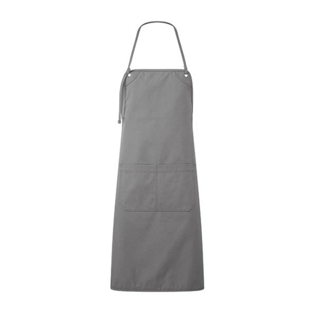 Tablier jardinier homme en toile épaisse, gris, de face