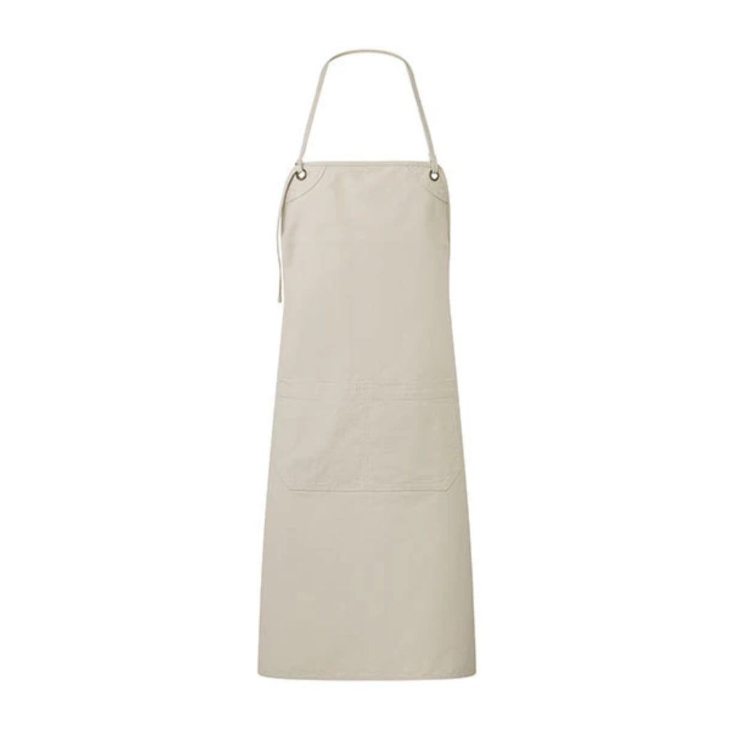 Tablier jardinier homme en toile épaisse, naturel, de face