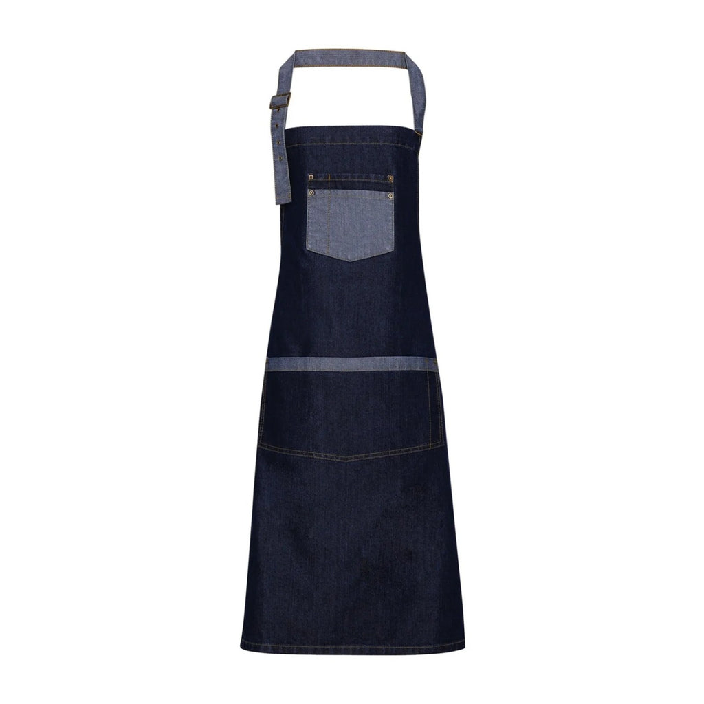 Kochschürze aus Jeansstoff, Design, Indigo, Vorderansicht