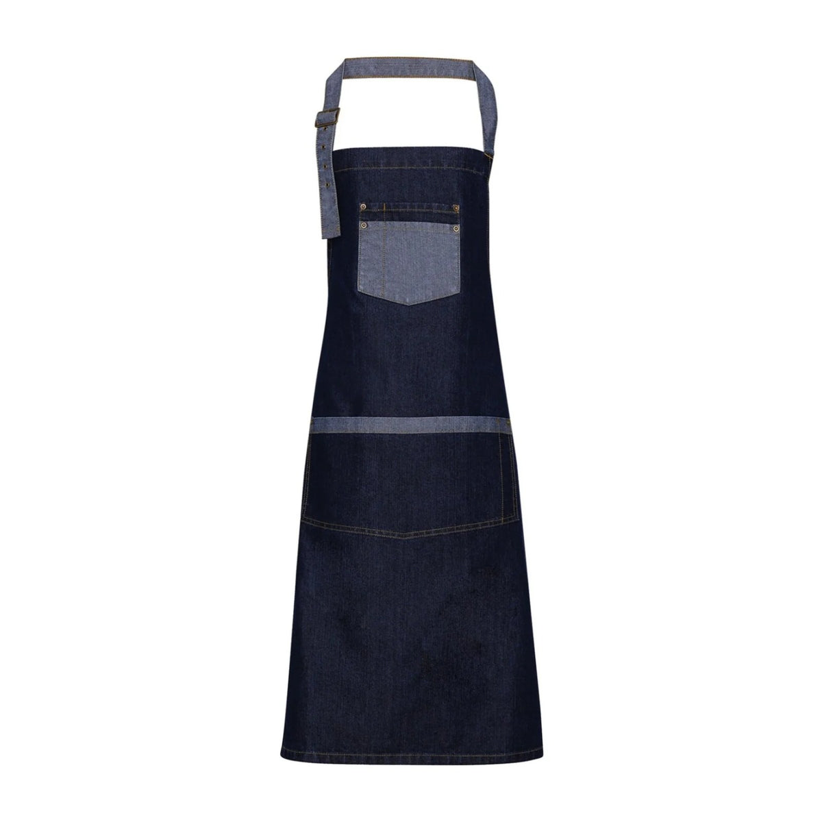Kochschürze aus Jeansstoff, Design, Indigo, Vorderansicht