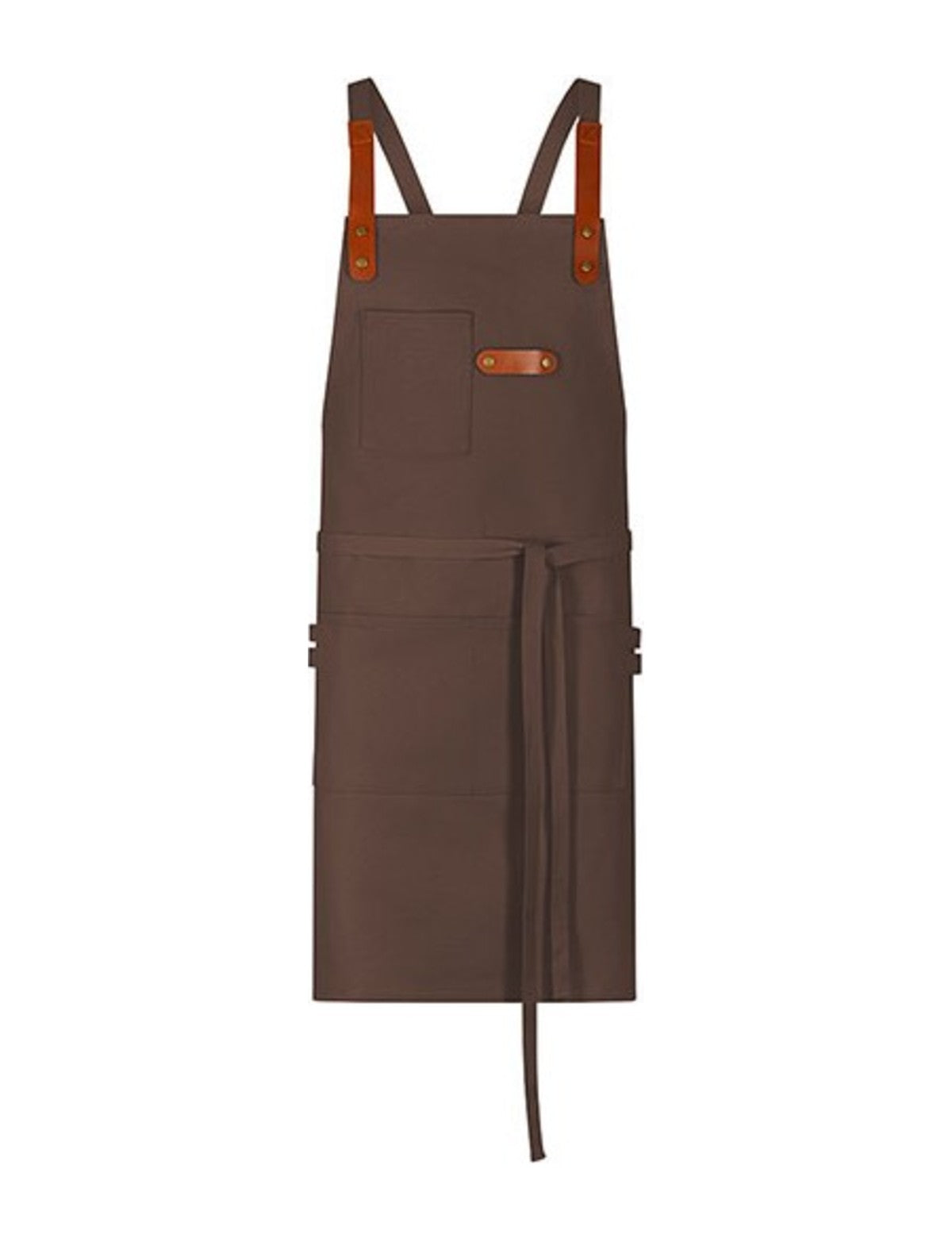 Tablier Menuiserie, caramel, de face