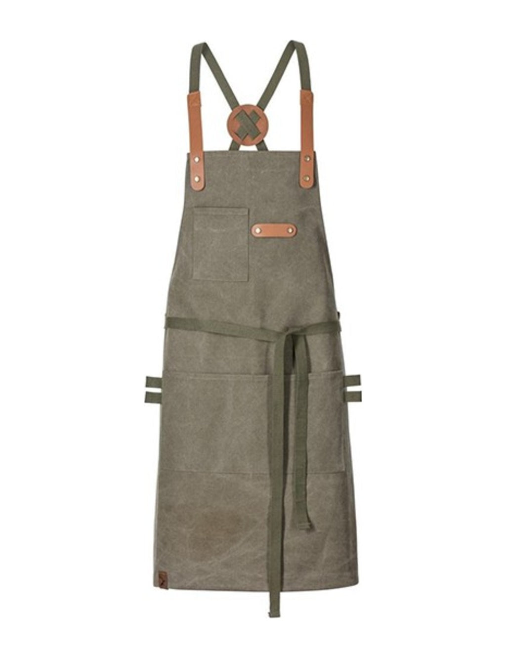 Tablier Menuiserie, vert olive, de face