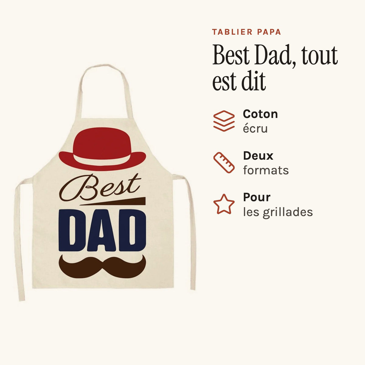 Tablier papa « Best Dad », « Best Dad »