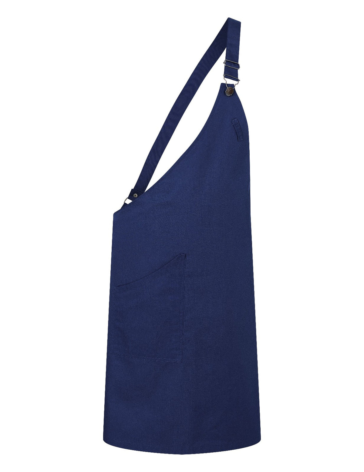 Tablier Parisien asymétrique, bleu marine, de face