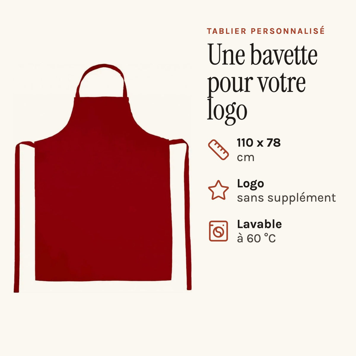 Personalisierte Schürze mit Logo, die Stärken