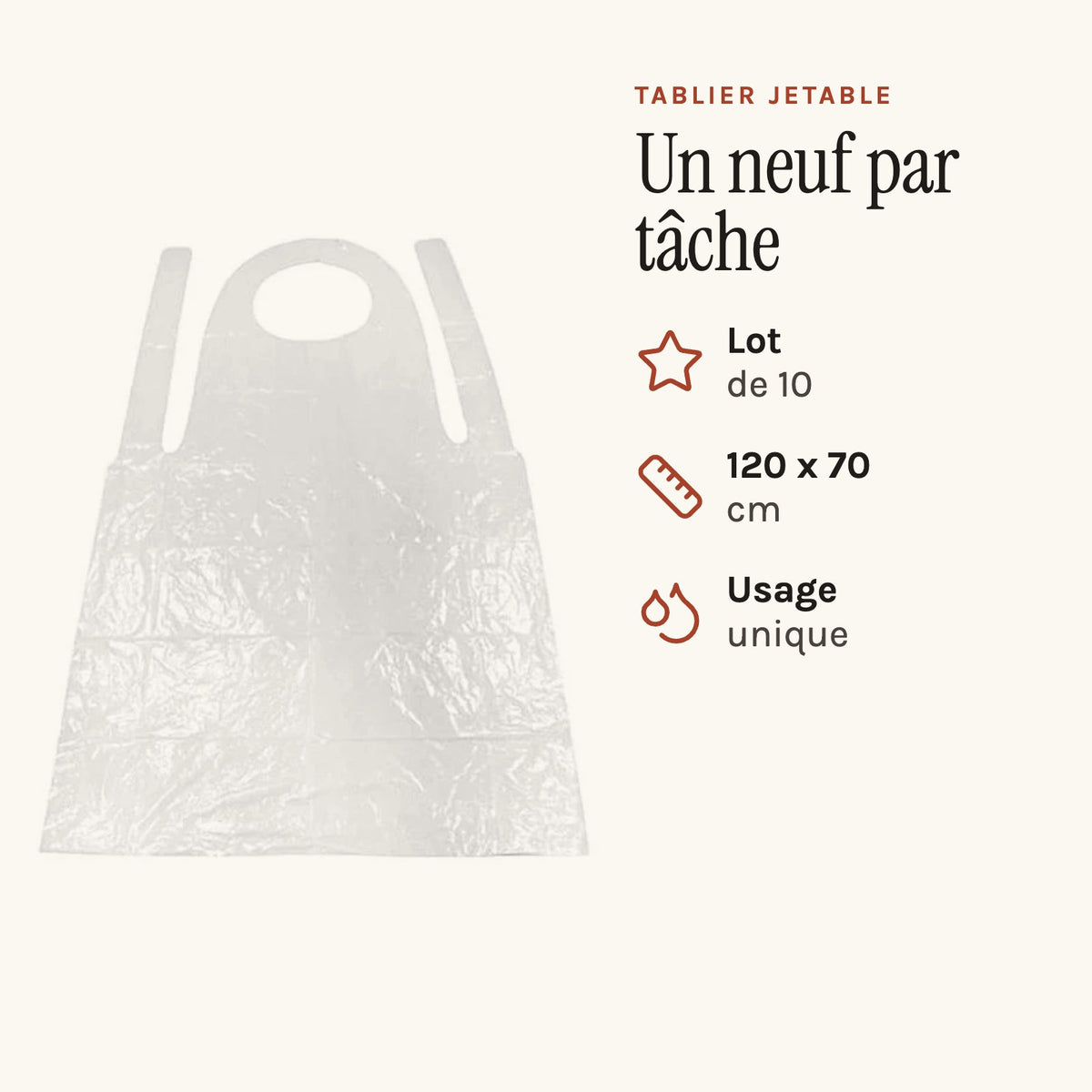 Einwegschürze aus Polyethylen, Transparent
