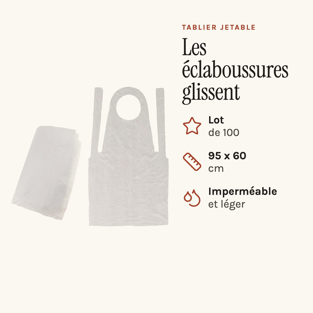 Einwegschürze transparent, 100er-Pack