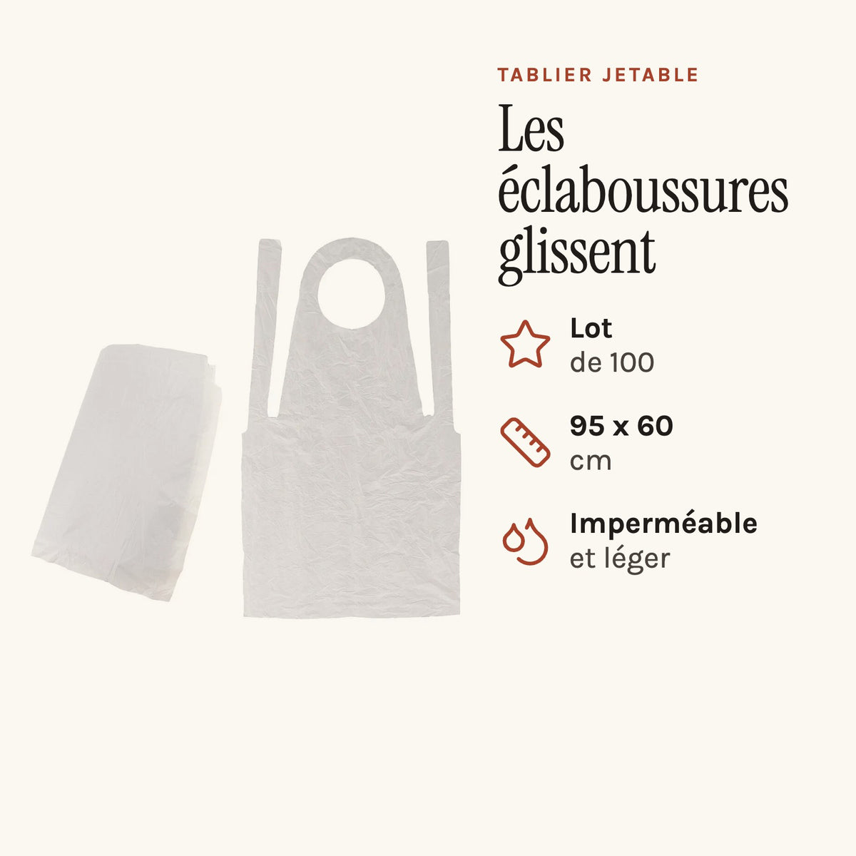 Einwegschürze transparent, 100er-Pack