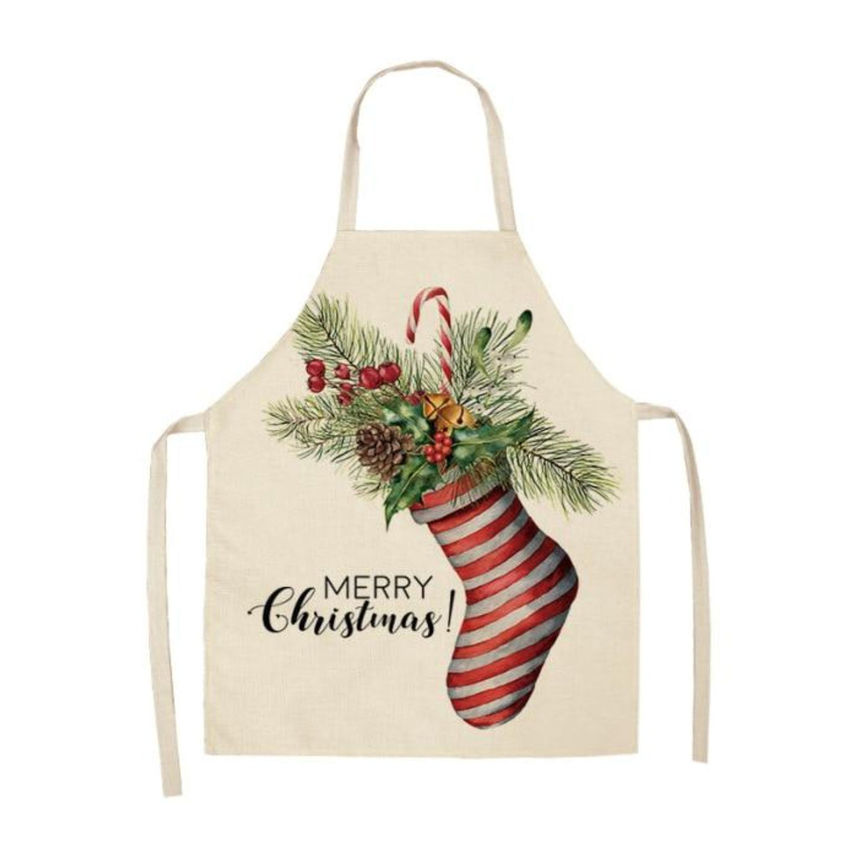 Tablier pour Noël, chaussette de Noël garnie