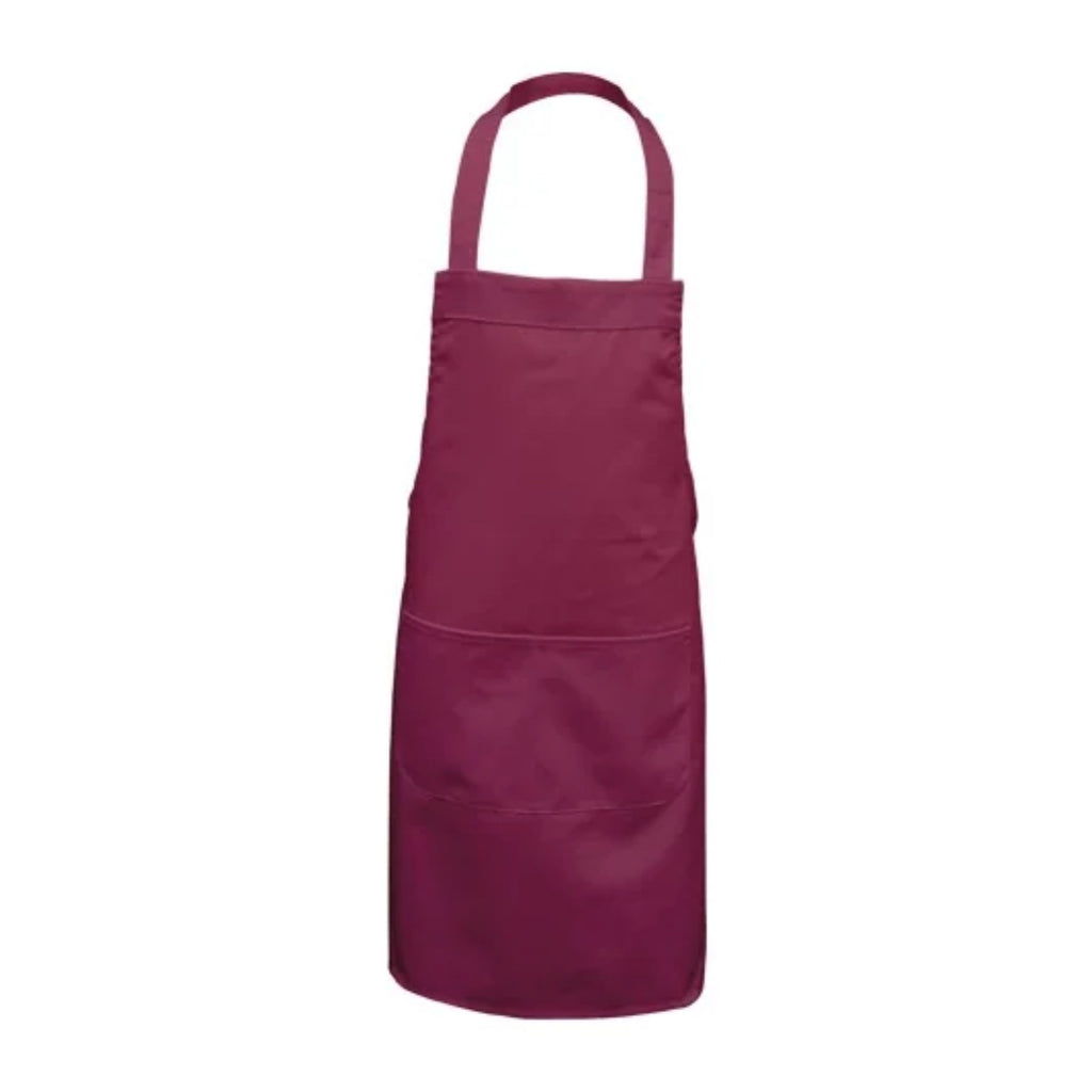 Tablier professionnel personnalisé à votre logo, bordeaux, de face