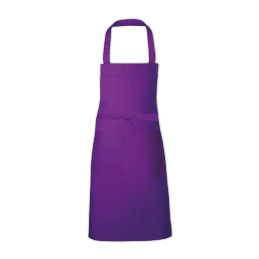 Tablier professionnel personnalisé à votre logo, violet, de face