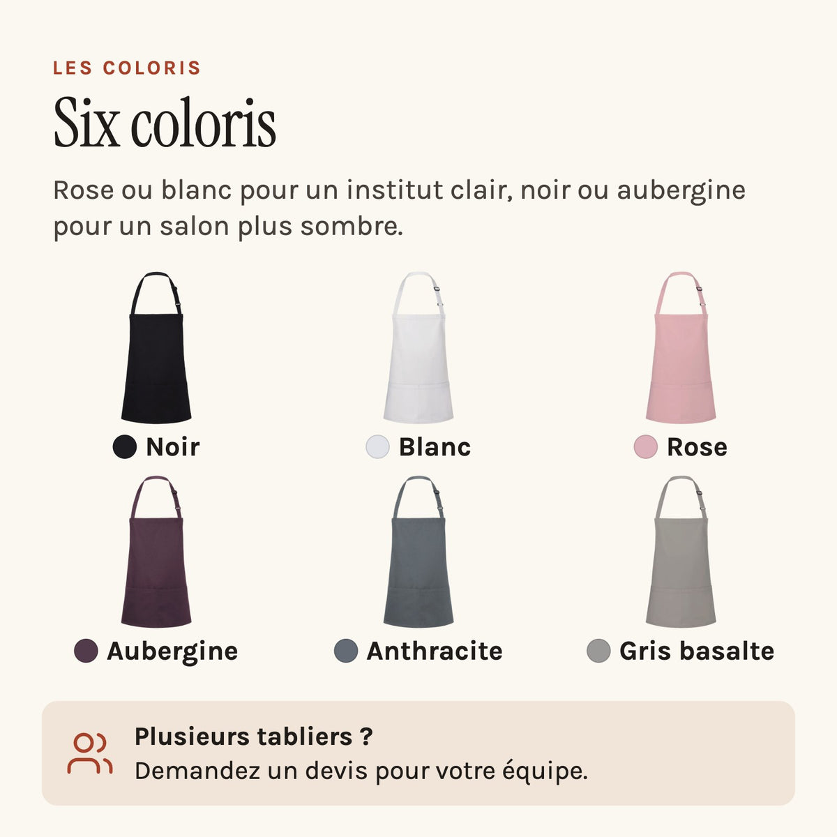 Nageldesign-Schürze, die Farben