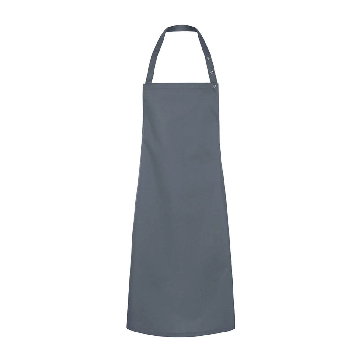 Tablier de restaurant à bavette, en sergé prélavé, anthracite, de face