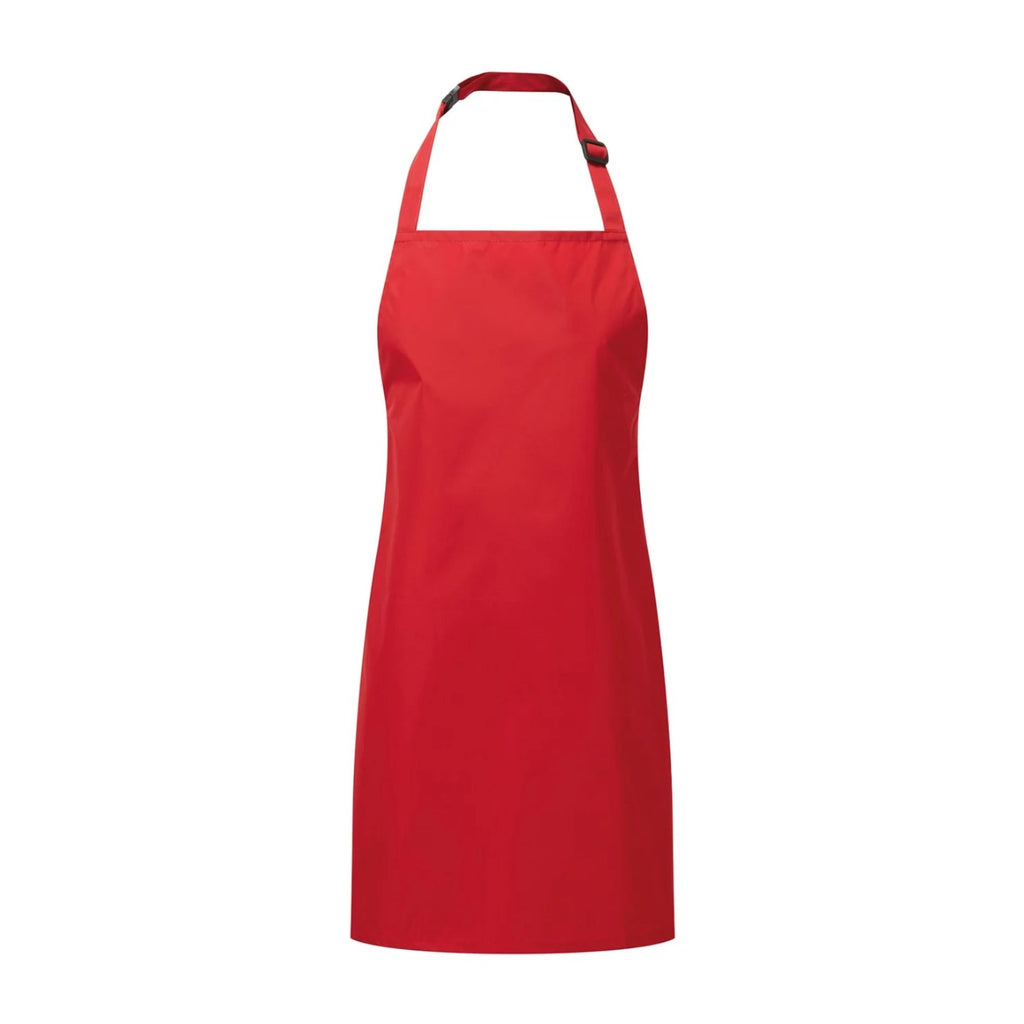 Tablier rouge pour la maternelle, rouge, de face