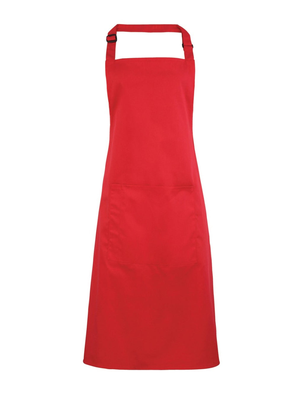 Tablier Rouge, rouge fraise, de face
