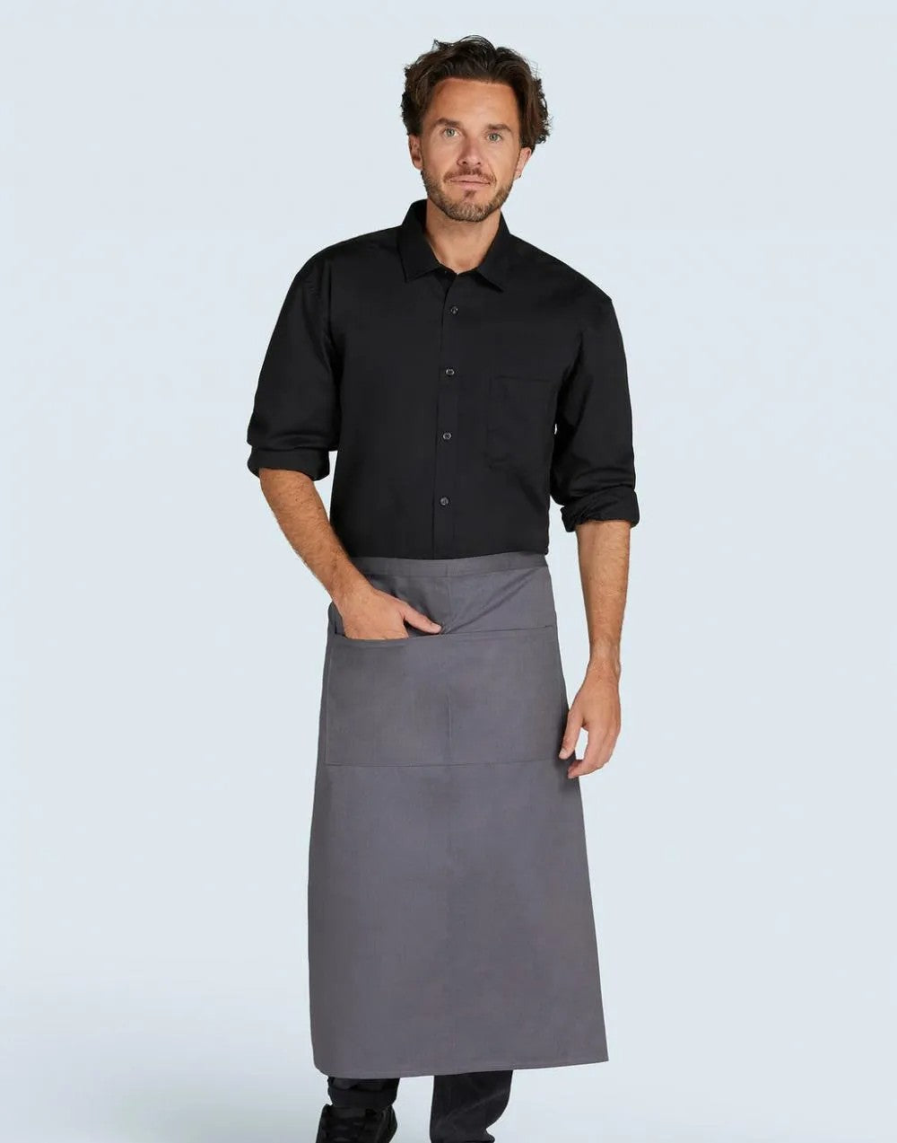 Tablier serveur personnalisé gris porté
