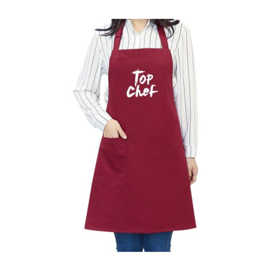 Kochschürze Top Chef, Bordeaux, getragen